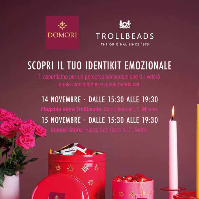 Scopri il tuo identikit emozionale con Domori e Trollbeads